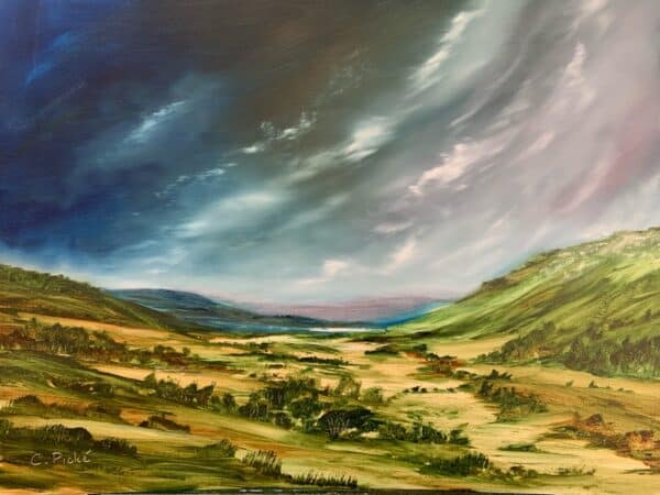 schilderij olieverf landschap alla prima